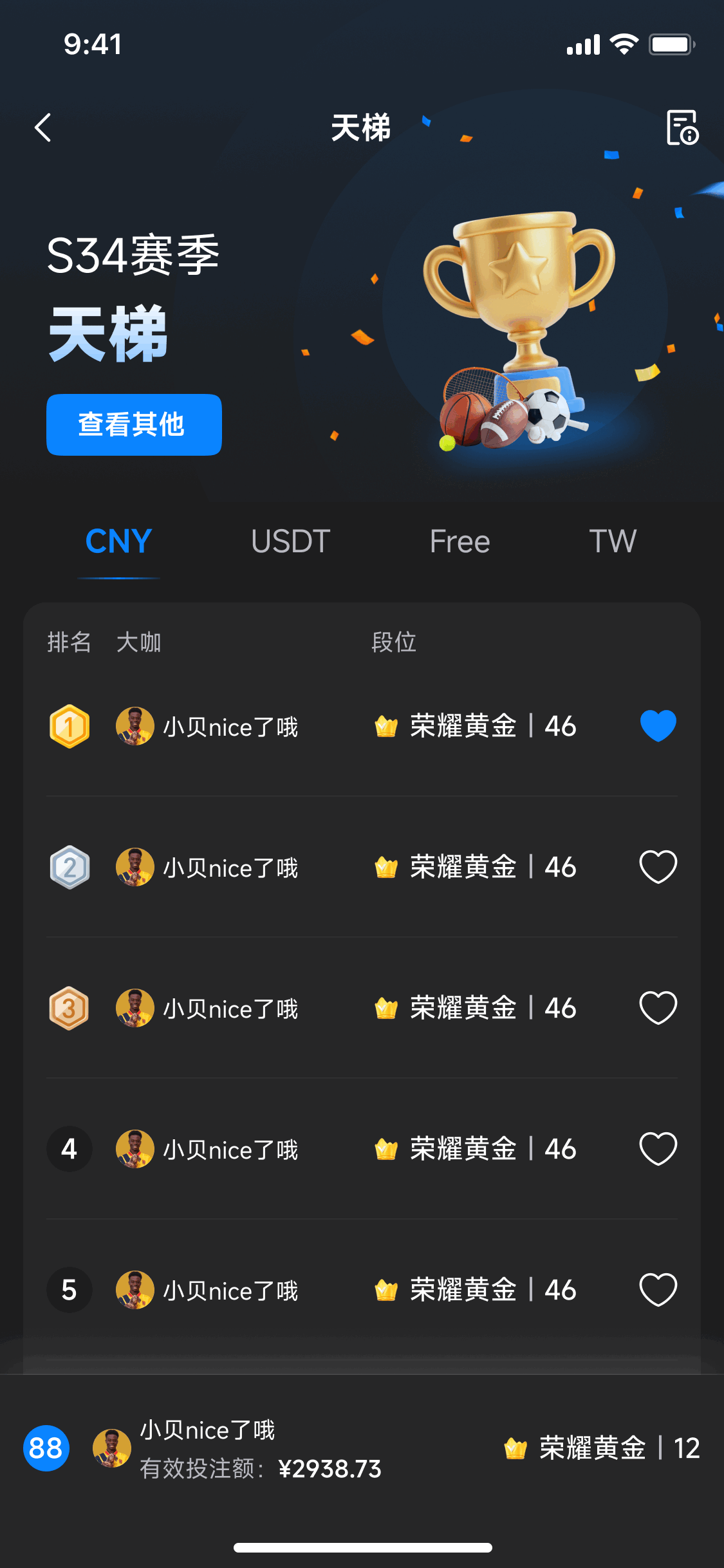 H5 最热投注项